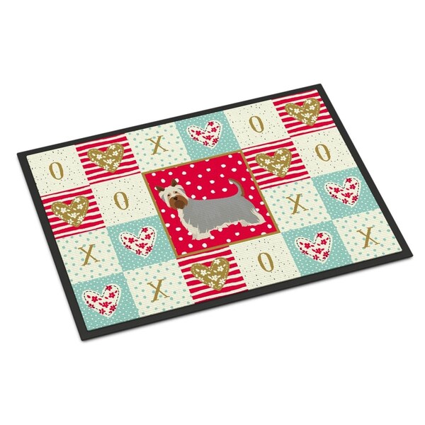 Jensendistributionservices 24 x 36 in. Australian Silky Terrier No.2 Love Indoor or Outdoor Mat MI1716768 - main